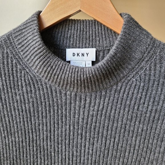 DKNY Cashmere Sweater Dress with Side Slit… - Picture 7 of 14